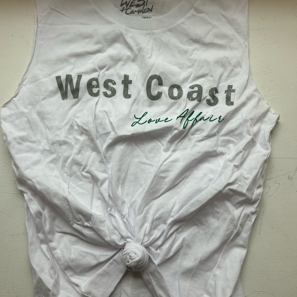 West Coast Love Affair White Tank Top